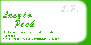 laszlo peck business card